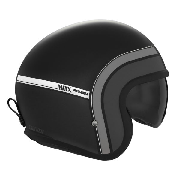 Casque de moto NOX PREMIUM Next tracker Noir mat/Titanium