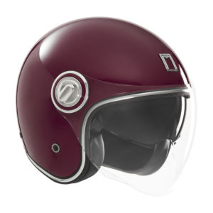 Casque jet de moto Nox Premium Heritage bordeaux