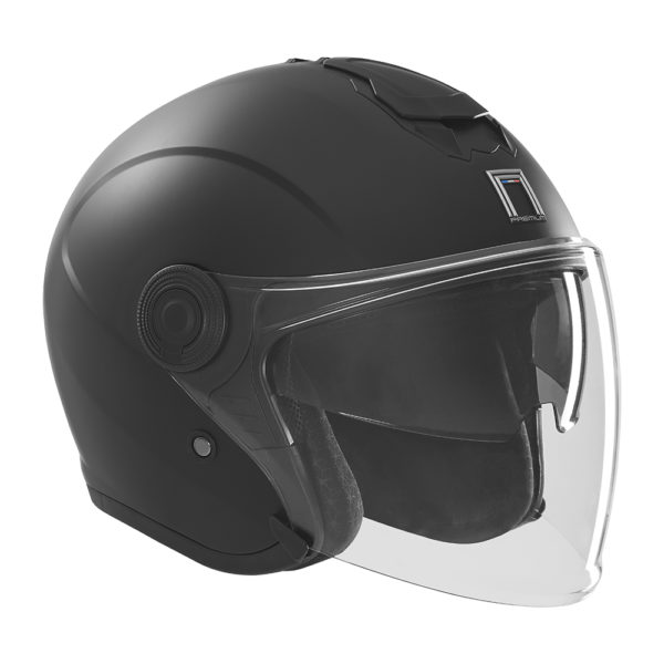 Casque jet de moto Nox Premium nitro noir mat