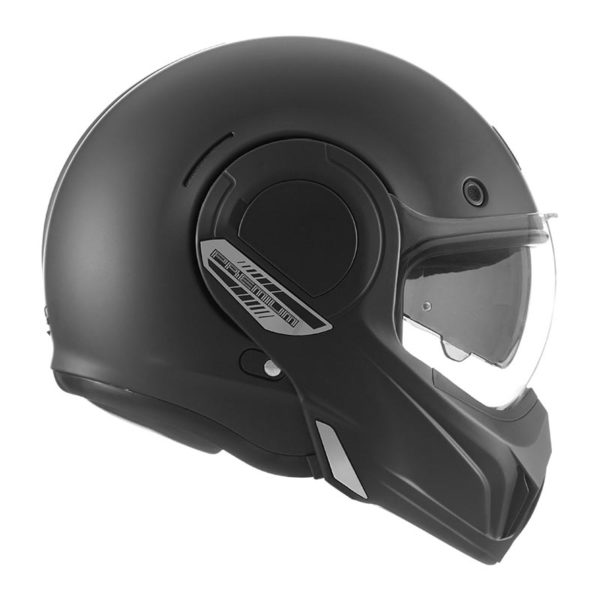 Casque moto modulable réversible Stratos Noir mat