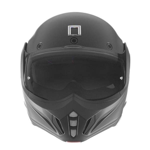 Casque moto modulable réversible Stratos Noir mat